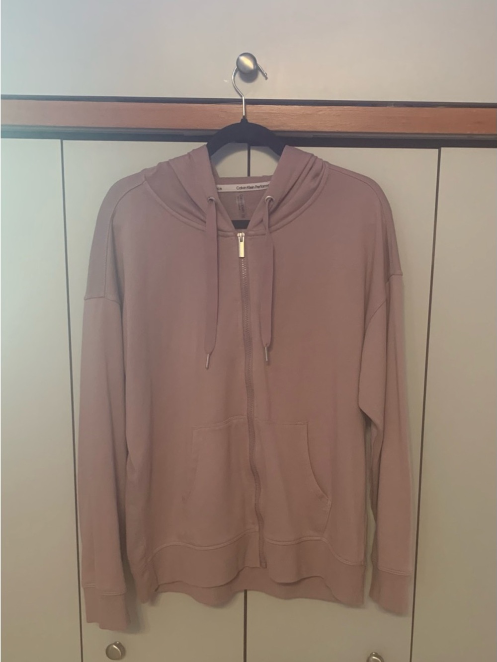 Calvin Klein Performance Mauve Zip Up Activewear Jacket Hoodie Large